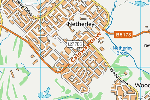 L27 7DG map - OS VectorMap District (Ordnance Survey)