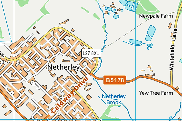 L27 8XL map - OS VectorMap District (Ordnance Survey)