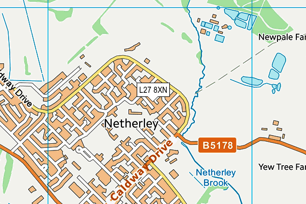 L27 8XN map - OS VectorMap District (Ordnance Survey)