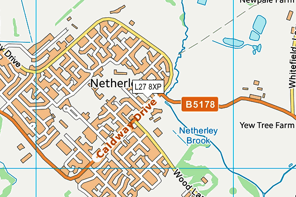 L27 8XP map - OS VectorMap District (Ordnance Survey)