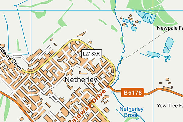 L27 8XR map - OS VectorMap District (Ordnance Survey)