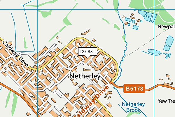 L27 8XT map - OS VectorMap District (Ordnance Survey)