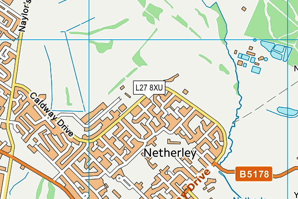 L27 8XU map - OS VectorMap District (Ordnance Survey)
