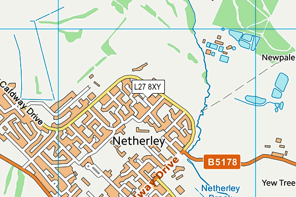 L27 8XY map - OS VectorMap District (Ordnance Survey)