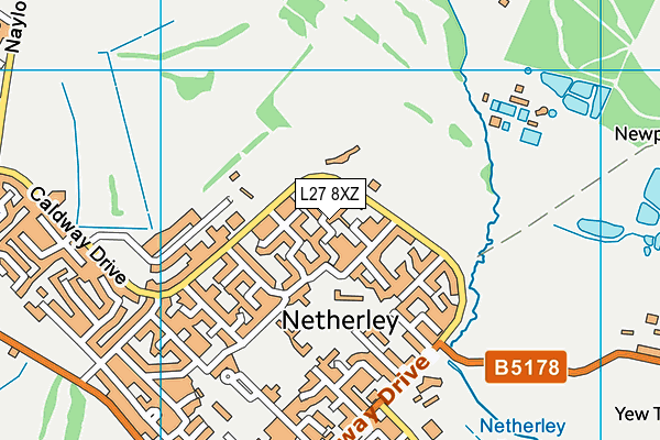 L27 8XZ map - OS VectorMap District (Ordnance Survey)