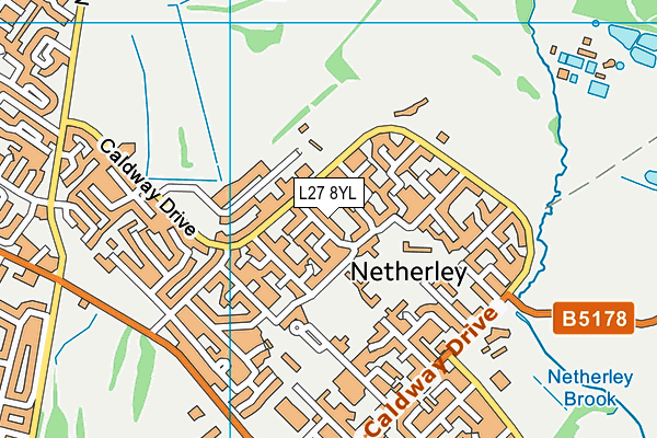 L27 8YL map - OS VectorMap District (Ordnance Survey)