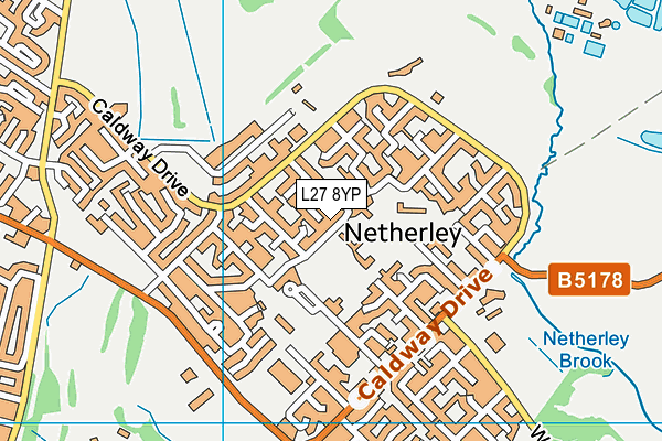L27 8YP map - OS VectorMap District (Ordnance Survey)