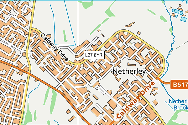 L27 8YR map - OS VectorMap District (Ordnance Survey)