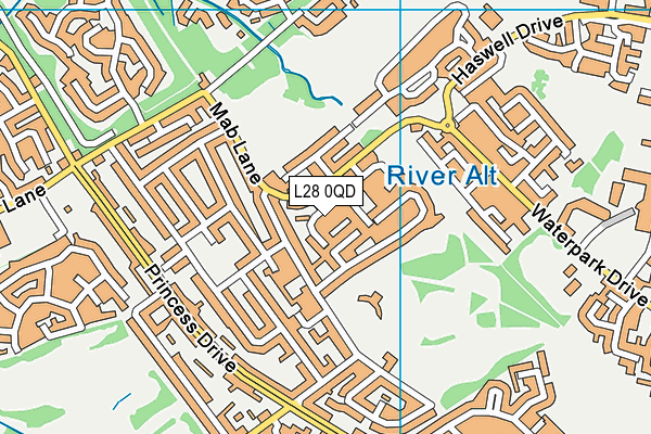 L28 0QD map - OS VectorMap District (Ordnance Survey)