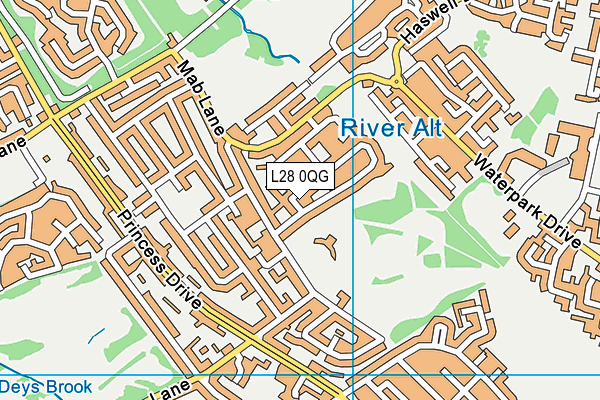 L28 0QG map - OS VectorMap District (Ordnance Survey)