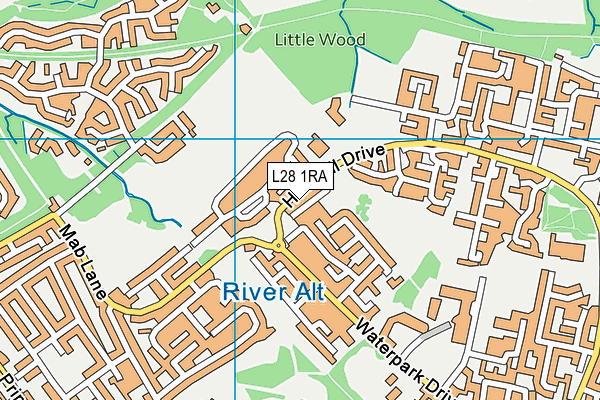 L28 1RA map - OS VectorMap District (Ordnance Survey)
