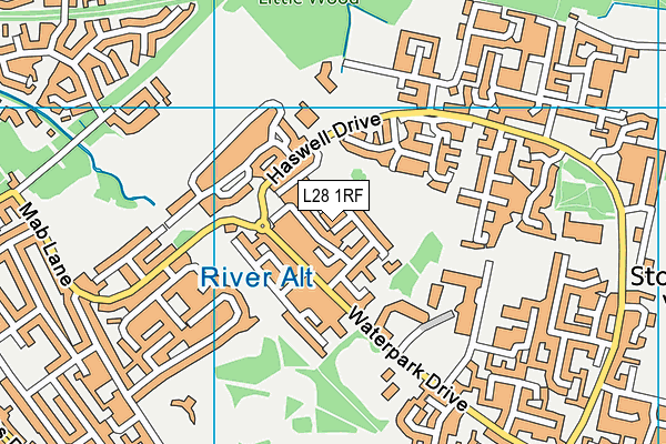 L28 1RF map - OS VectorMap District (Ordnance Survey)