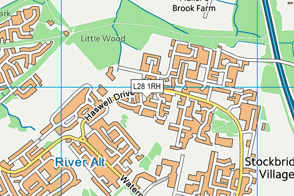 L28 1RH map - OS VectorMap District (Ordnance Survey)
