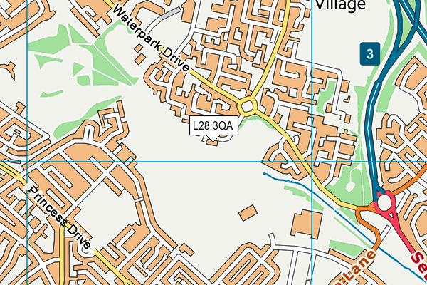 L28 3QA map - OS VectorMap District (Ordnance Survey)