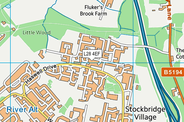 L28 4EF map - OS VectorMap District (Ordnance Survey)
