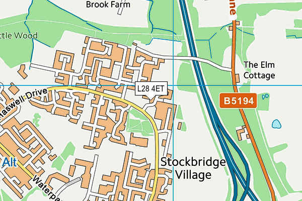L28 4ET map - OS VectorMap District (Ordnance Survey)