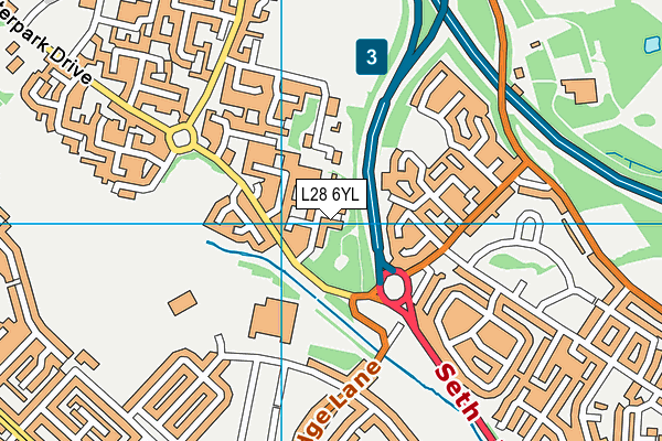 L28 6YL map - OS VectorMap District (Ordnance Survey)