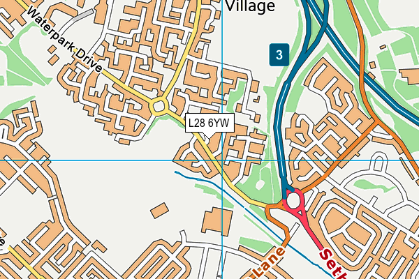 L28 6YW map - OS VectorMap District (Ordnance Survey)