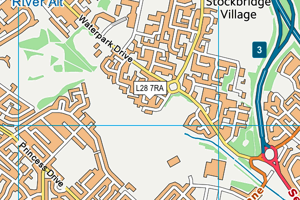 L28 7RA map - OS VectorMap District (Ordnance Survey)