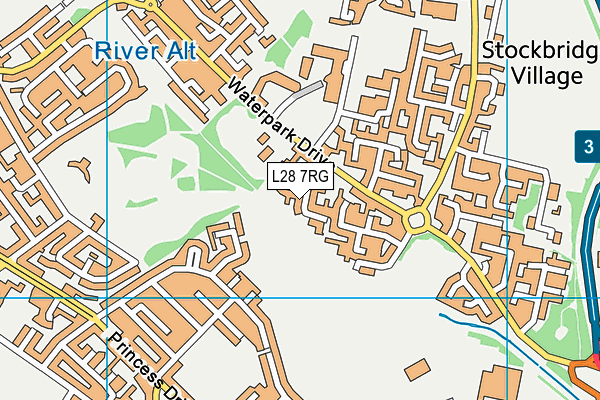 L28 7RG map - OS VectorMap District (Ordnance Survey)