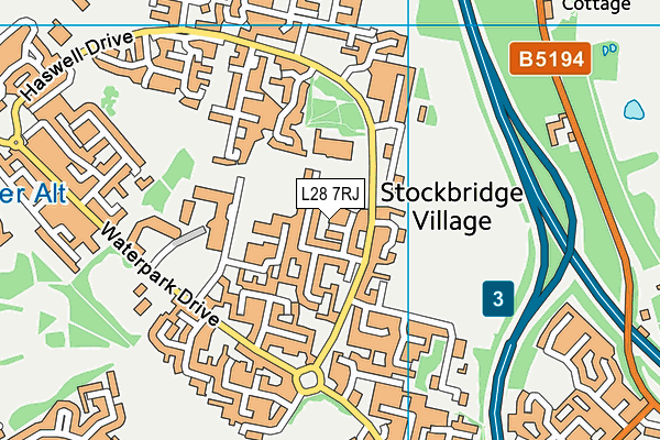 L28 7RJ map - OS VectorMap District (Ordnance Survey)