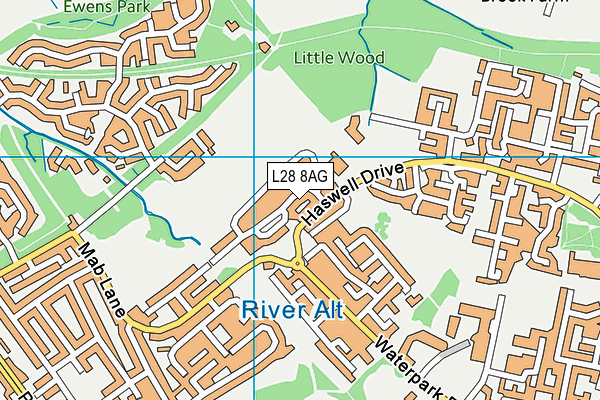 L28 8AG map - OS VectorMap District (Ordnance Survey)