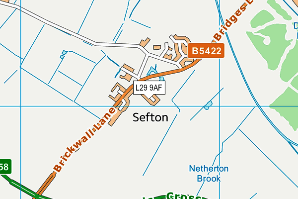 L29 9AF map - OS VectorMap District (Ordnance Survey)