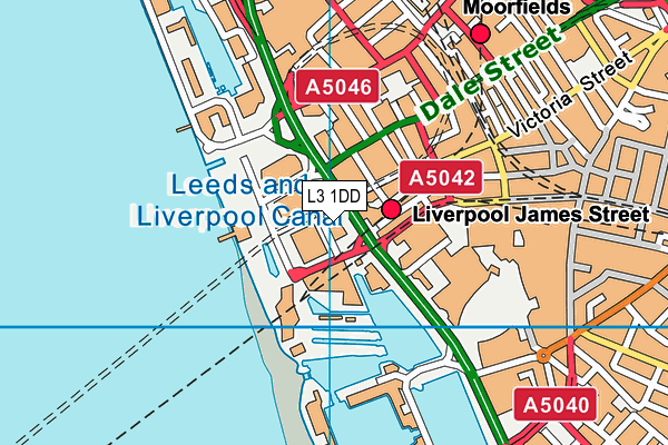L3 1DD map - OS VectorMap District (Ordnance Survey)