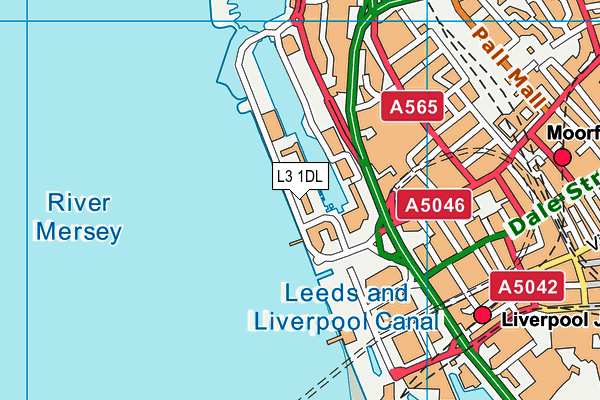 L3 1DL map - OS VectorMap District (Ordnance Survey)
