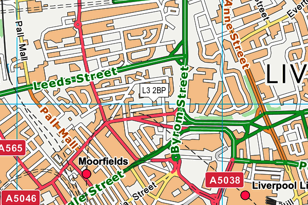 L3 2BP map - OS VectorMap District (Ordnance Survey)