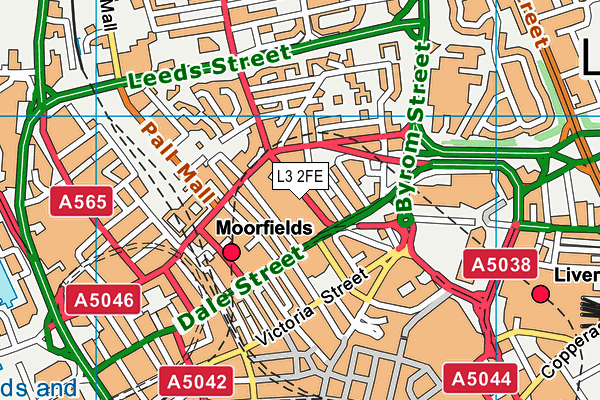 L3 2FE map - OS VectorMap District (Ordnance Survey)