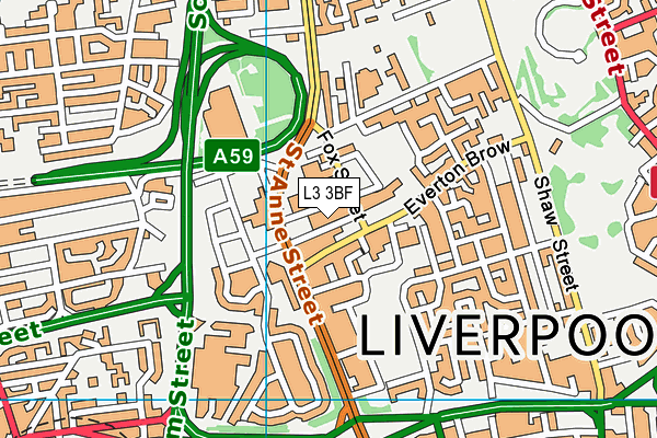 L3 3BF map - OS VectorMap District (Ordnance Survey)