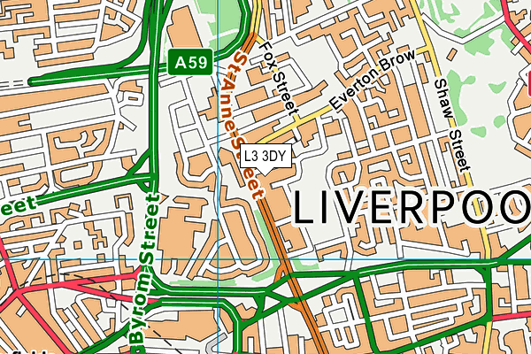 L3 3DY map - OS VectorMap District (Ordnance Survey)