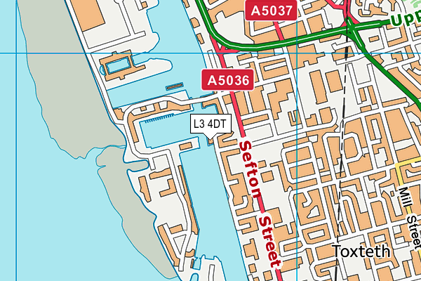 L3 4DT map - OS VectorMap District (Ordnance Survey)