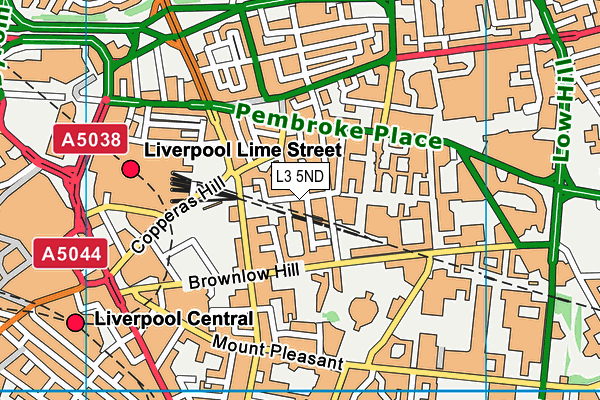 L3 5ND map - OS VectorMap District (Ordnance Survey)