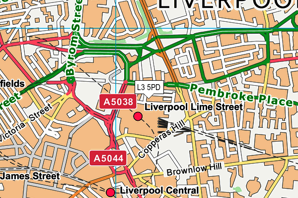L3 5PD map - OS VectorMap District (Ordnance Survey)