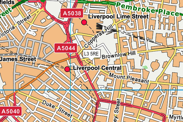 L3 5RE map - OS VectorMap District (Ordnance Survey)