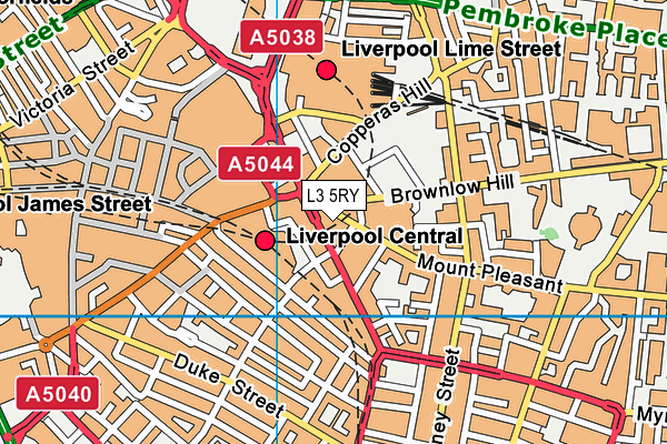L3 5RY map - OS VectorMap District (Ordnance Survey)