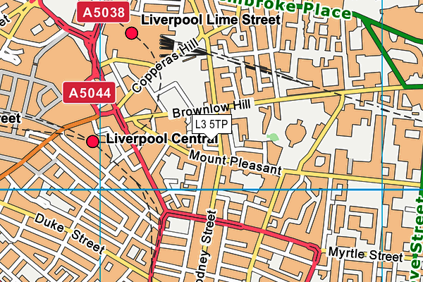 The City of Liverpool College map (L3 5TP) - OS VectorMap District (Ordnance Survey)