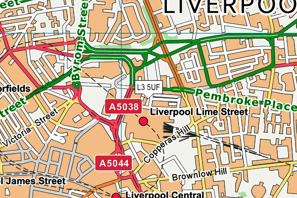 L3 5UF map - OS VectorMap District (Ordnance Survey)
