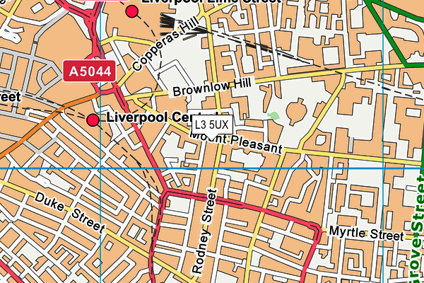 Liverpool John Moores University map (L3 5UX) - OS VectorMap District (Ordnance Survey)