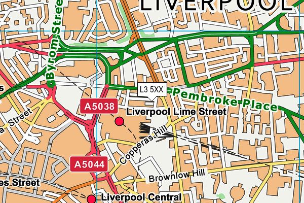 L3 5XX map - OS VectorMap District (Ordnance Survey)