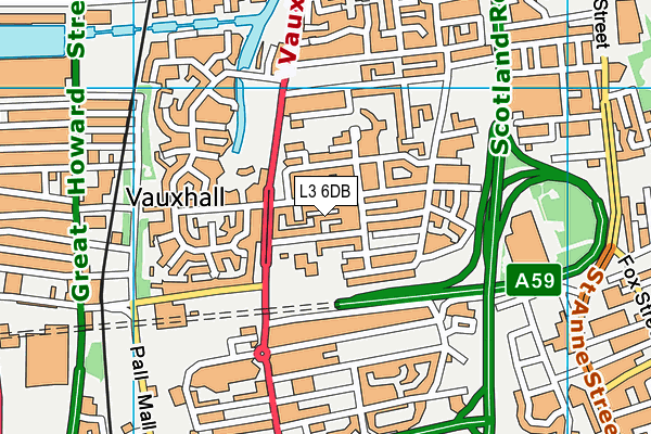 L3 6DB map - OS VectorMap District (Ordnance Survey)
