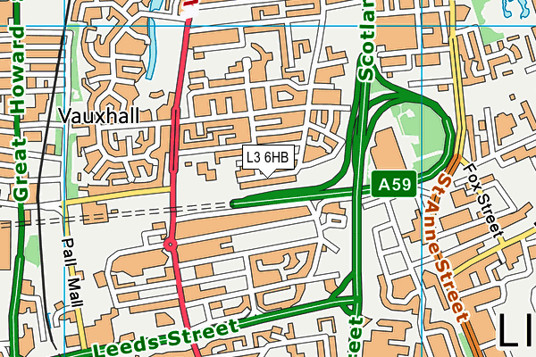 L3 6HB map - OS VectorMap District (Ordnance Survey)