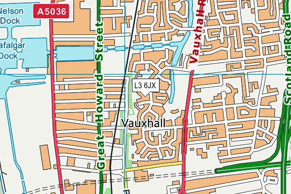 L3 6JX map - OS VectorMap District (Ordnance Survey)