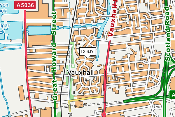 L3 6JY map - OS VectorMap District (Ordnance Survey)