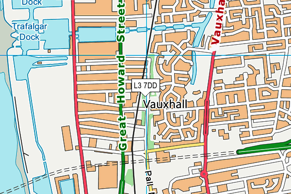 L3 7DD map - OS VectorMap District (Ordnance Survey)