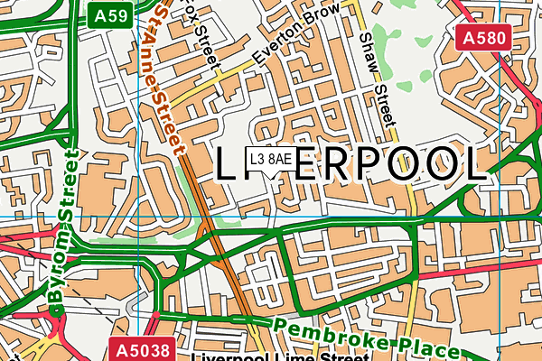L3 8AE map - OS VectorMap District (Ordnance Survey)