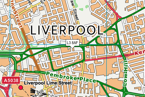 L3 8AF map - OS VectorMap District (Ordnance Survey)