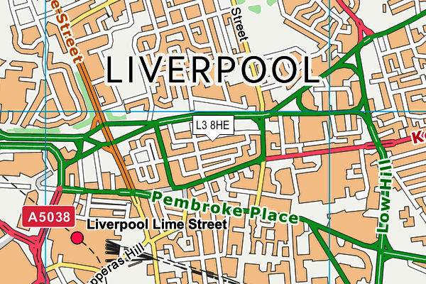 L3 8HE map - OS VectorMap District (Ordnance Survey)